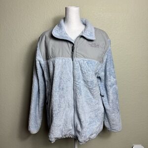 The North Face Girls Jacket Fleece Blue and Gray Full Zip Size XL‎ Zip Pockets